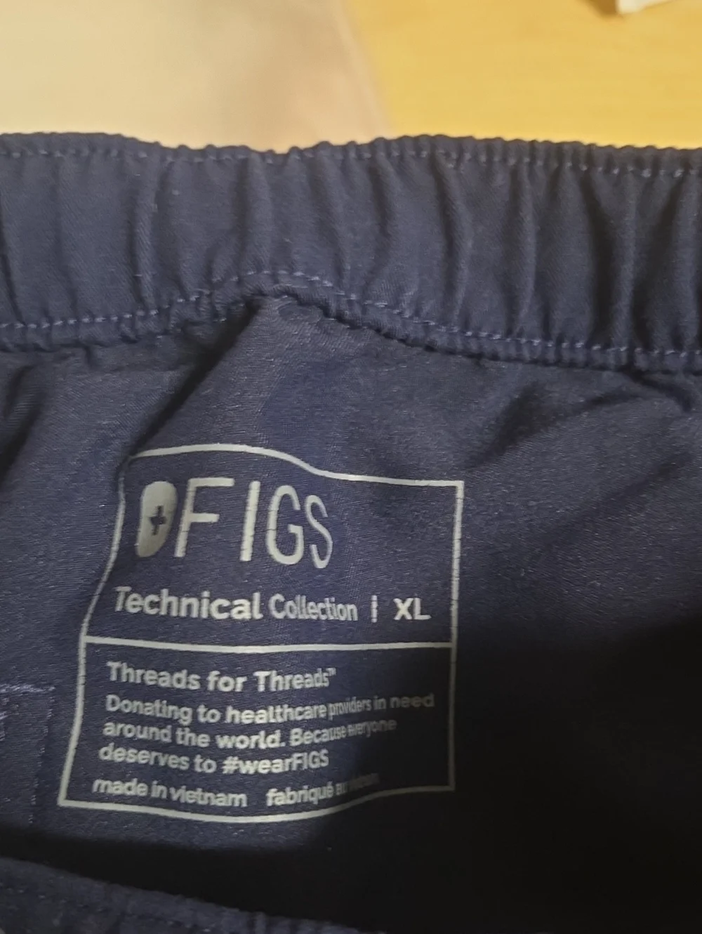 Figs Cairo Cargo Navy Blue Scrub Pants, XL